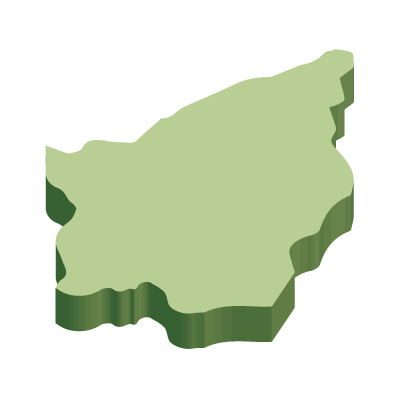 サンマリノ共和国無料フリーイラスト｜無地・立体(緑)